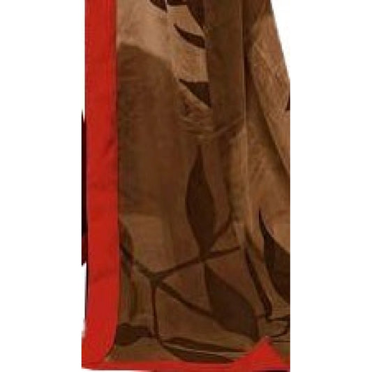 Womens Georgette Digital Printed Saree (Red, Yellow, 6.25 Mtr)