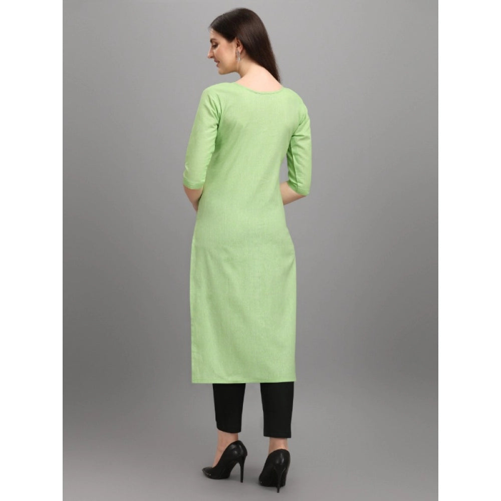 Women's Cotton Straight Kurti (Pista)