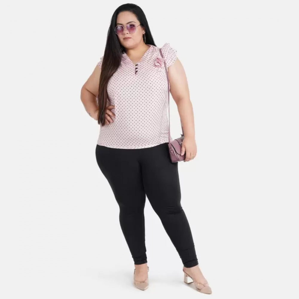 Pink crepe top for women — styled view
