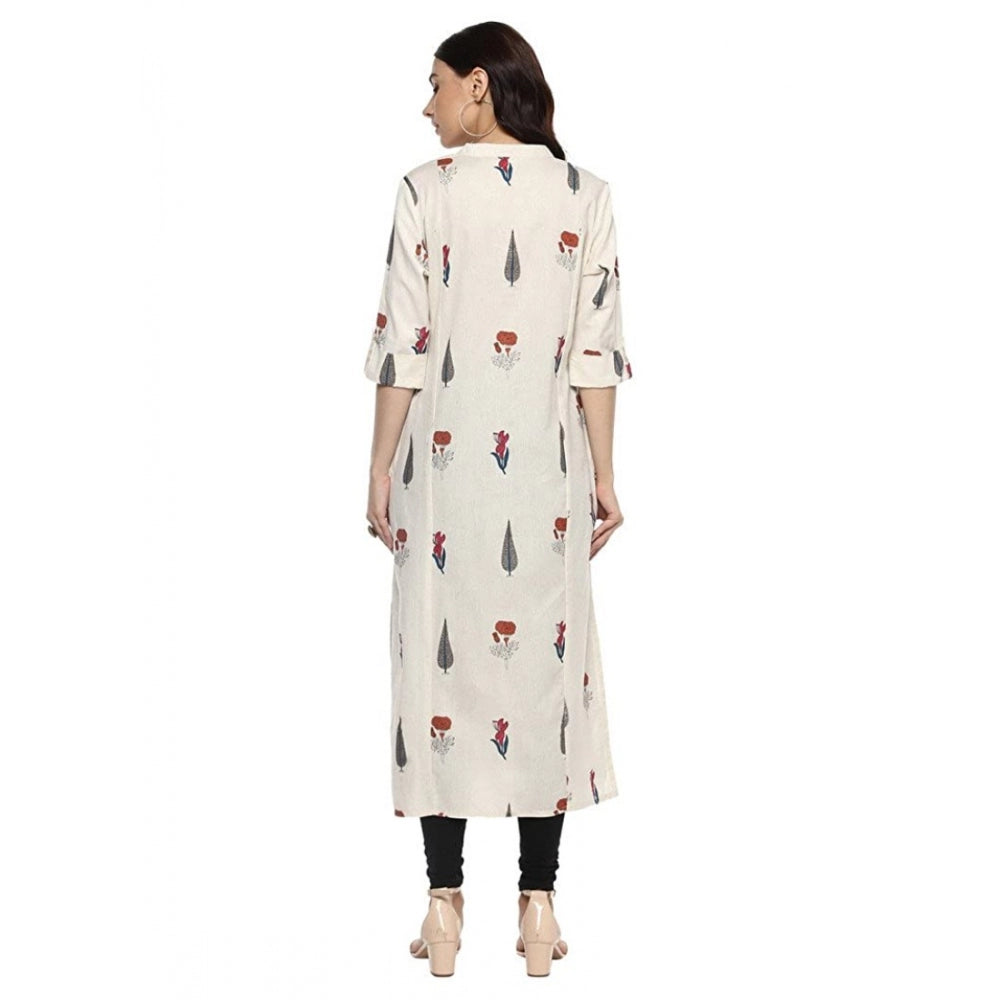 Off White khadi a-line kurti for women — styled view