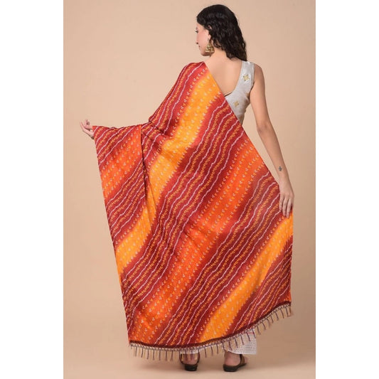 Women's Chanderi Printed Dupatta (Multicolor, Length: 2.25 to 2.50 Mtr)