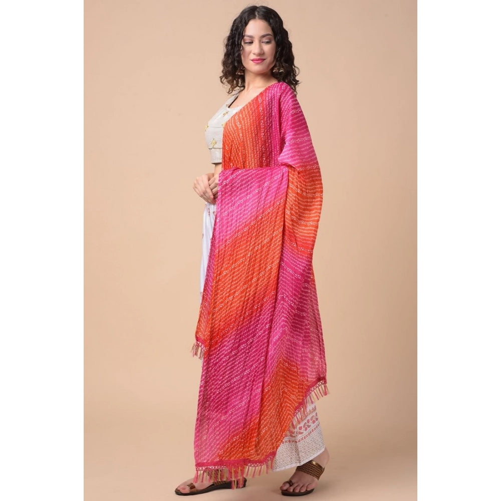 Women's Chanderi Printed Dupatta (Multicolor, Length: 2.25 to 2.50 Mtr)
