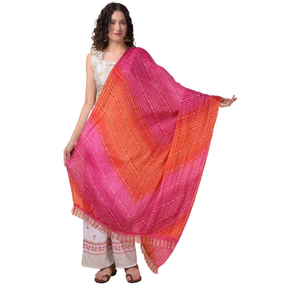 Women's Chanderi Printed Dupatta (Multicolor, Length: 2.25 to 2.50 Mtr)