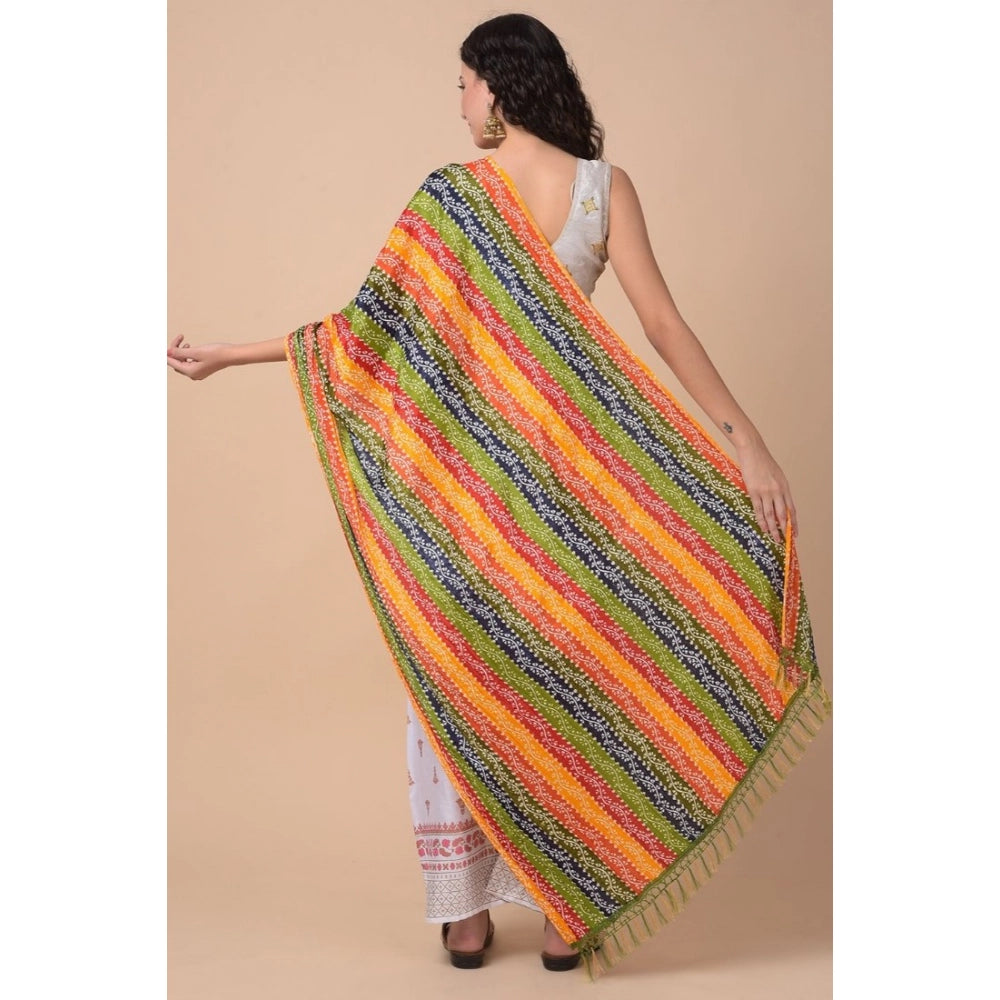 Women's Chanderi Printed Dupatta (Multicolor, Length: 2.25 to 2.50 Mtr)