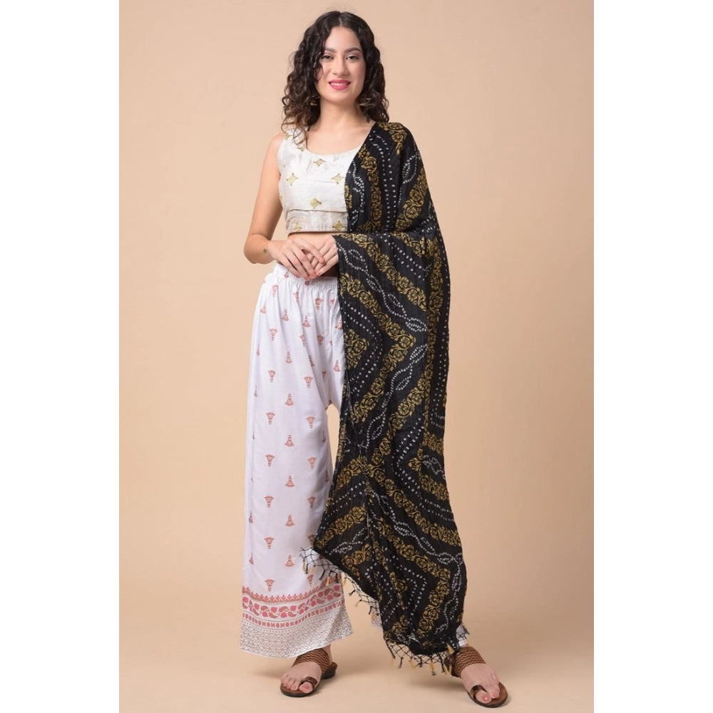 Women's Chanderi Printed Dupatta (Multicolor, Length: 2.25 to 2.50 Mtr)