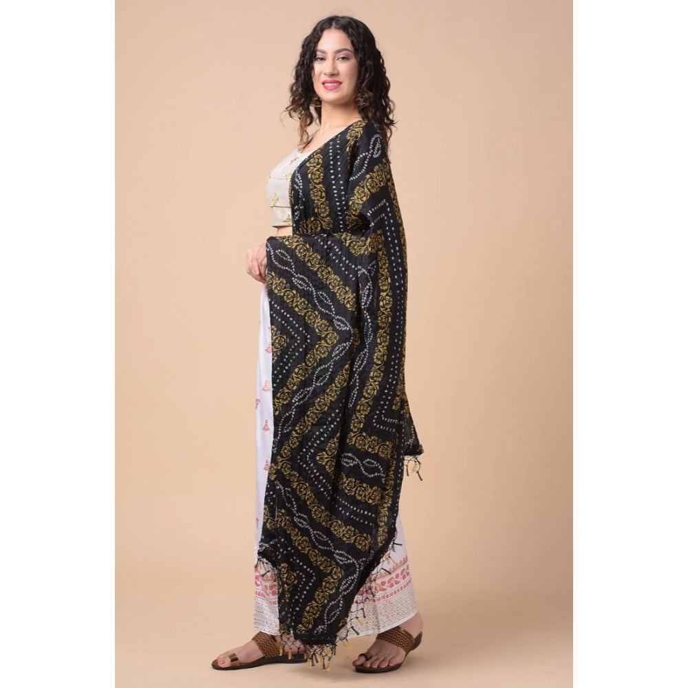 Women's Chanderi Printed Dupatta (Multicolor, Length: 2.25 to 2.50 Mtr)