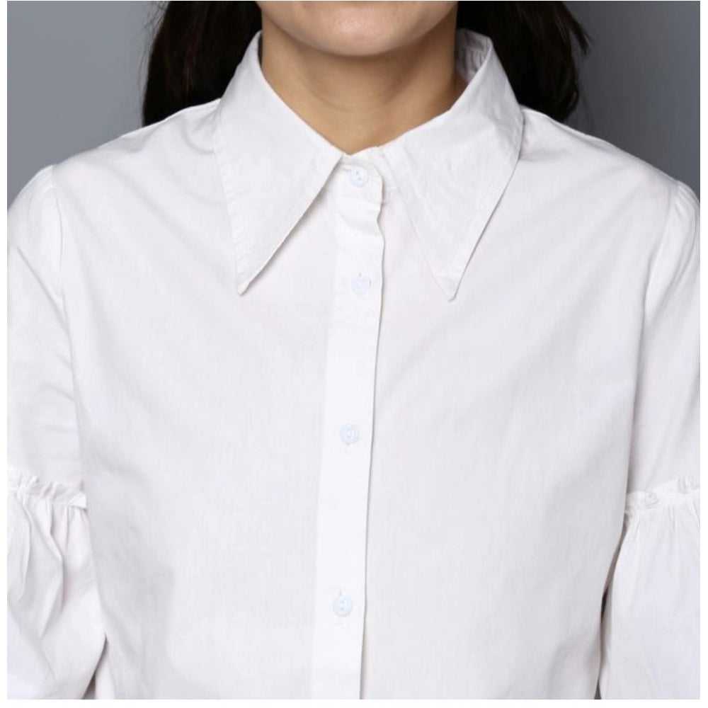 White cotton top for women — view 7