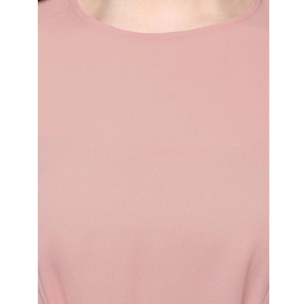 Pink polyester top for women — view 7