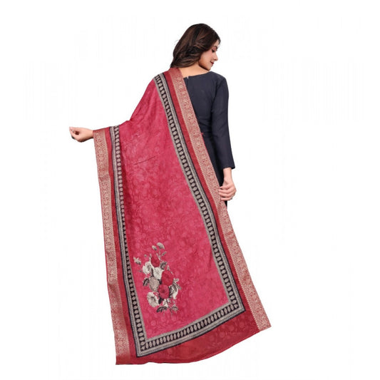 Women’s Red Chanderi Silk Printed Dupatta – 2m Casual Wear