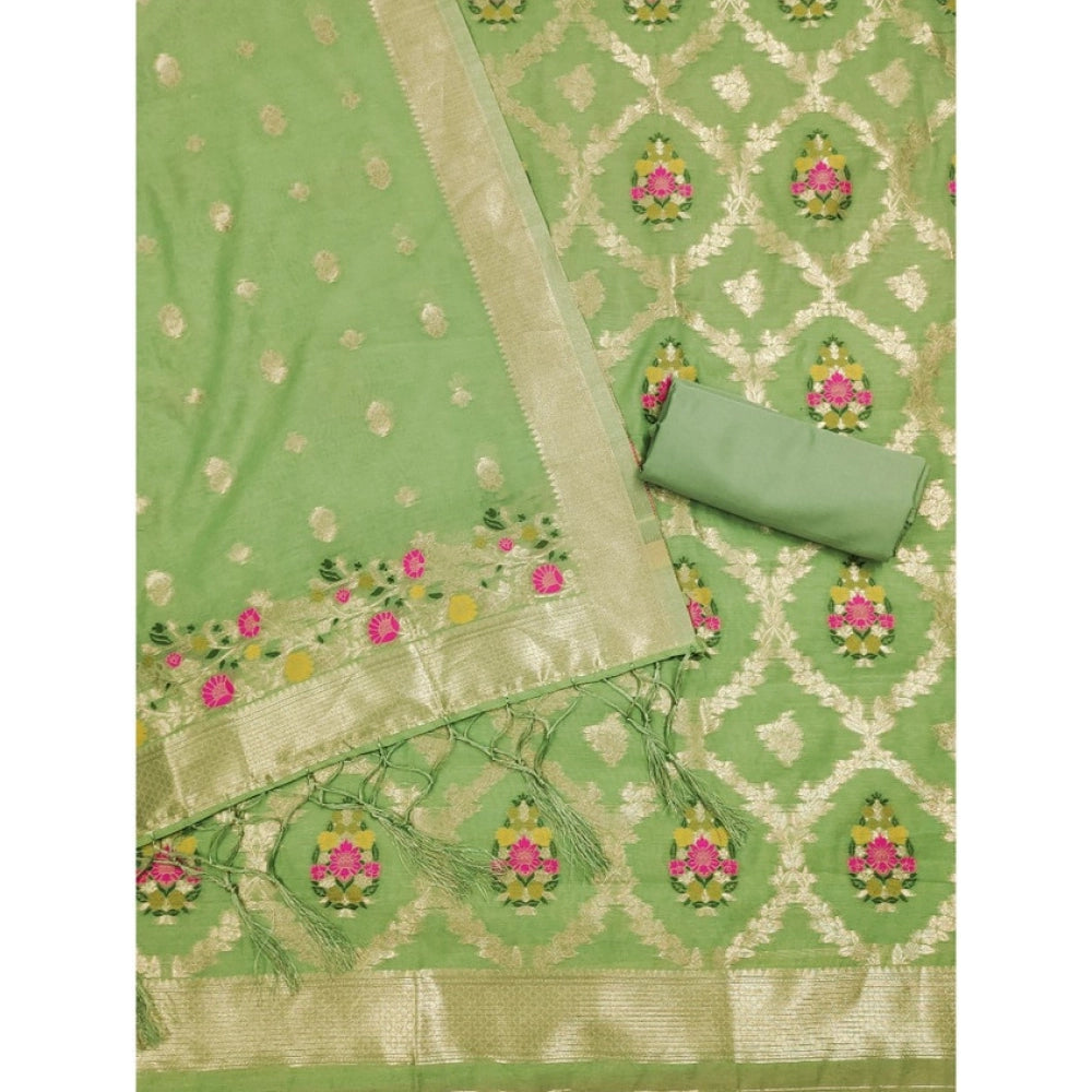 Pista banarasi silk unstitched salwar suit material — colour detail