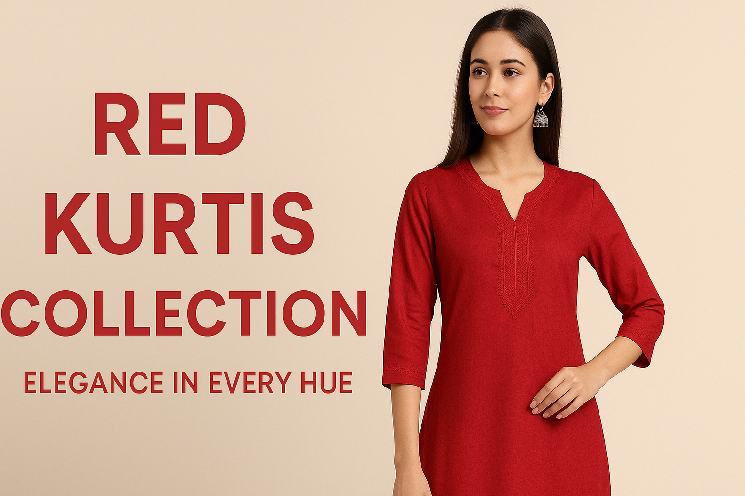 Buy Red Kurtis Online at Her Kurti Shop