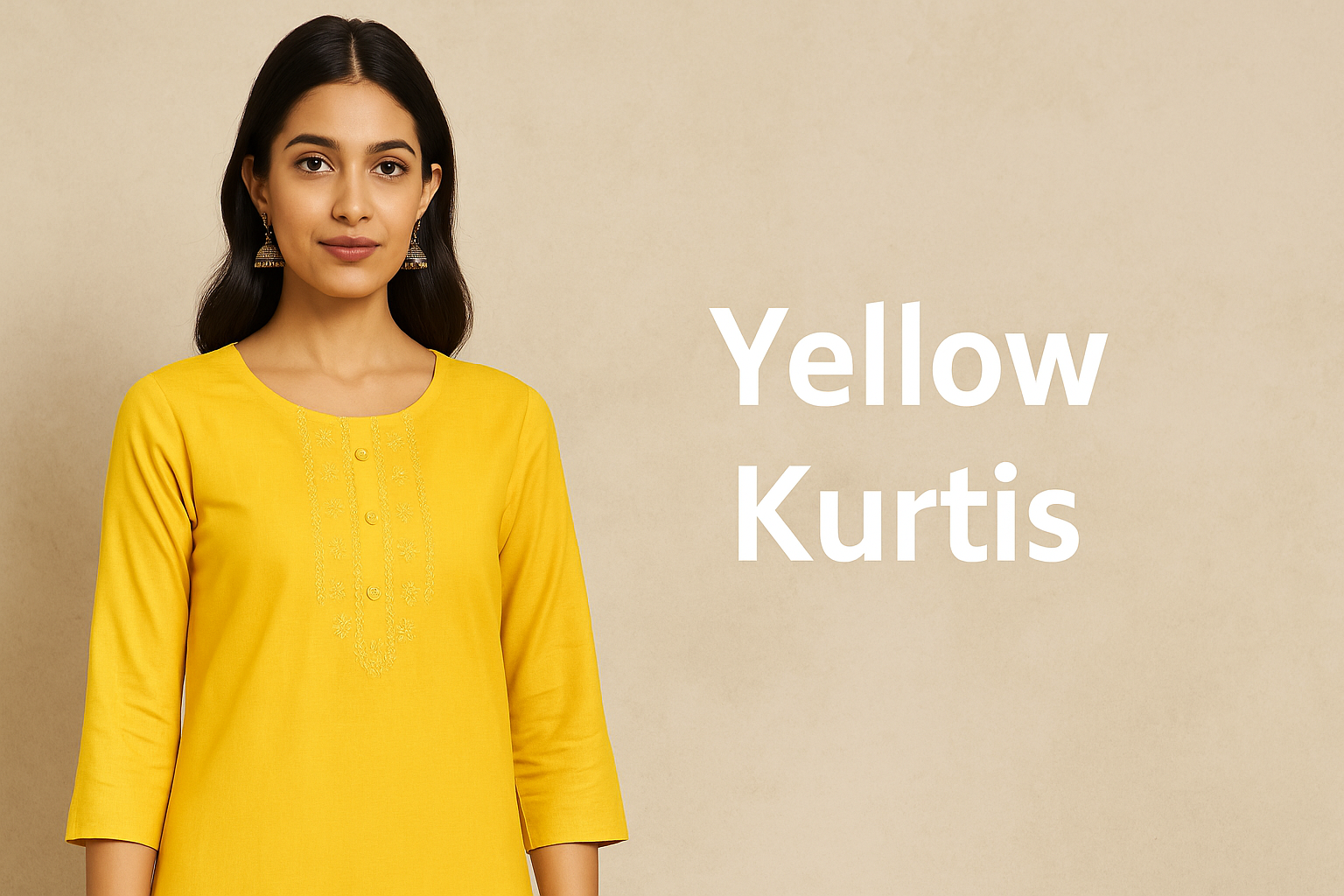Buy Yellow Kurtis