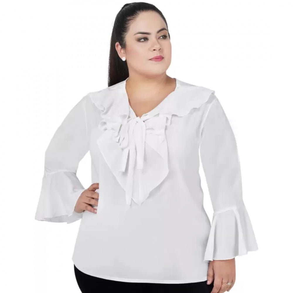 White georgette top for women — front view