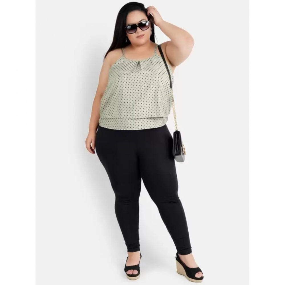 Grey crepe top for women — close-up