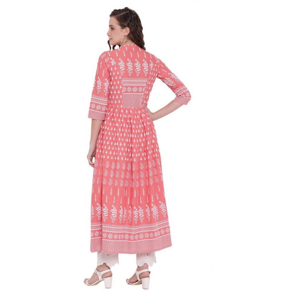 Peach cotton kurti for women — styled view