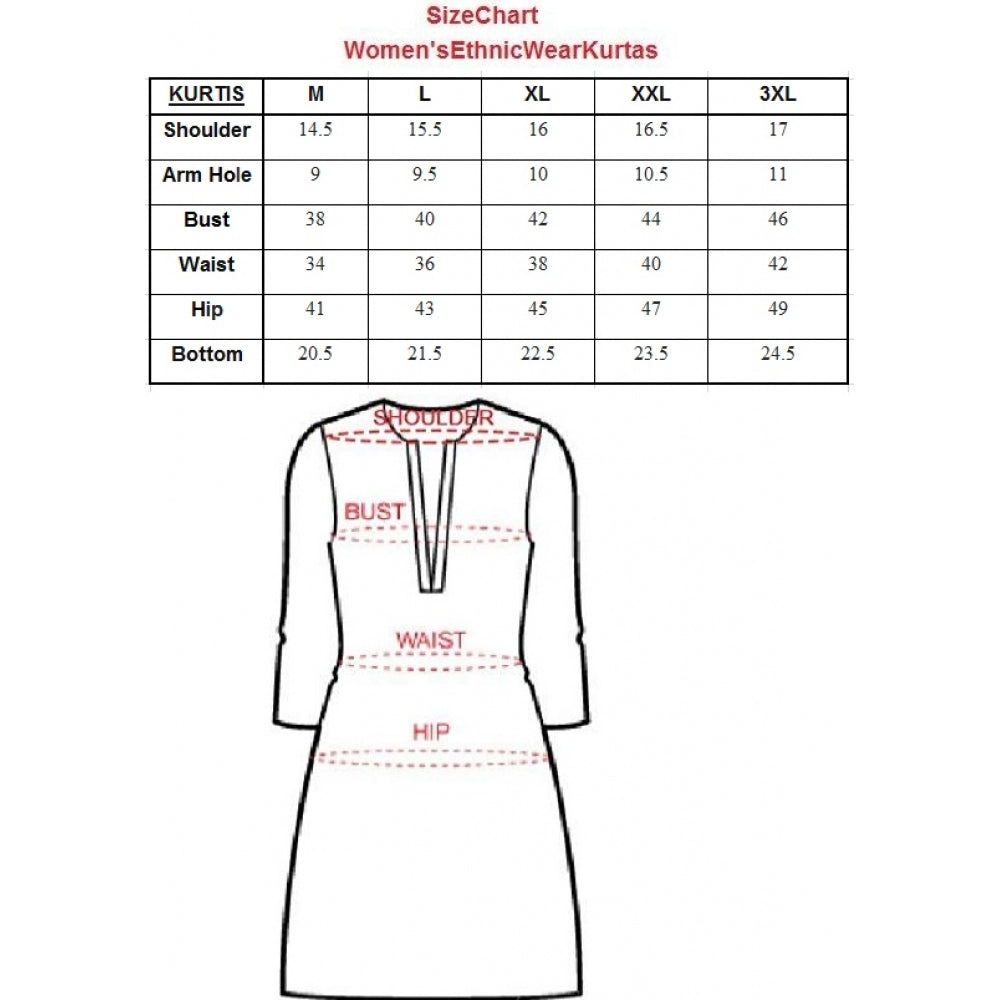 Multicolor cotton kurti for women — side angle