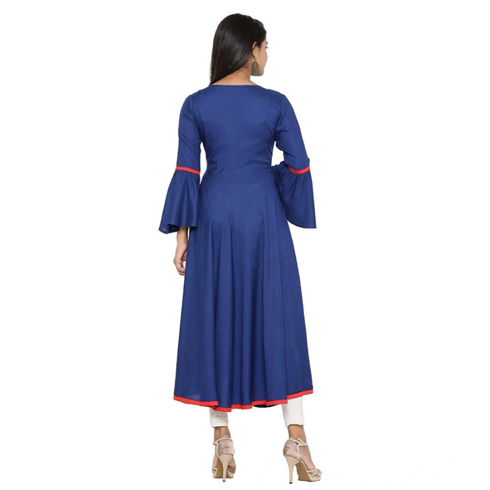 Blue rayon kurti for women — styled view
