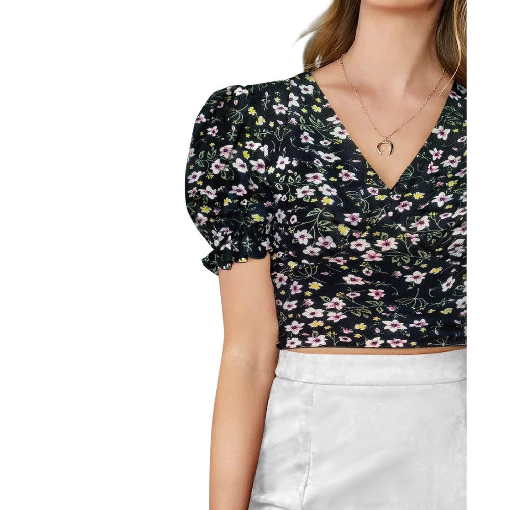 Black knit top for women — styled view