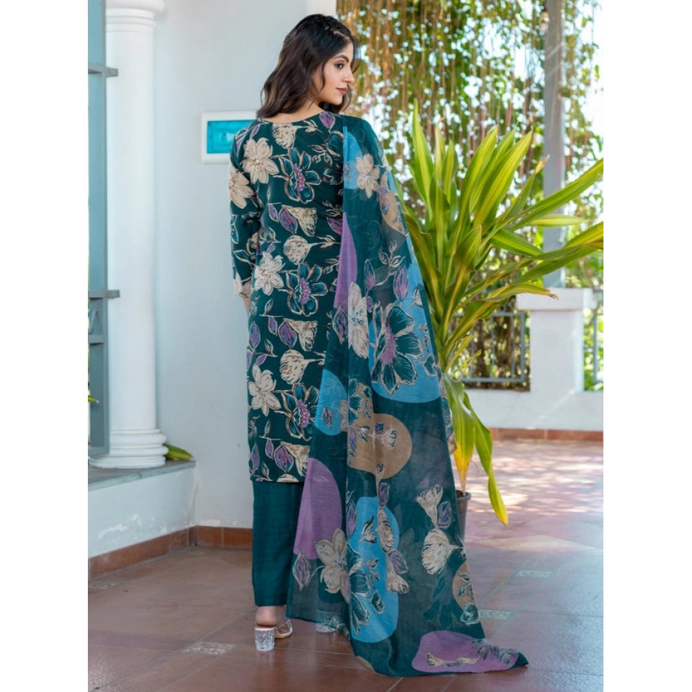 Rama cotton blend kurti pant dupatta set for women — full look