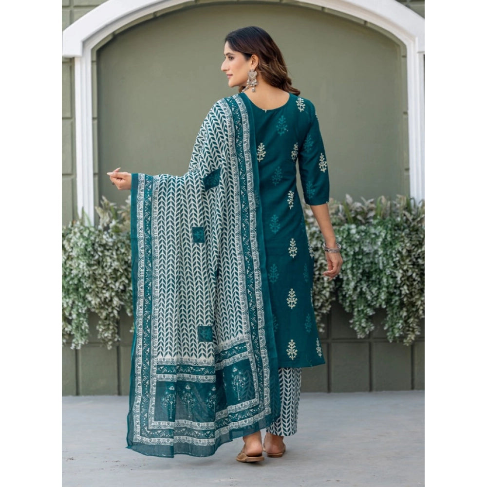Morpichh cotton blend kurti pant dupatta set for women — side angle