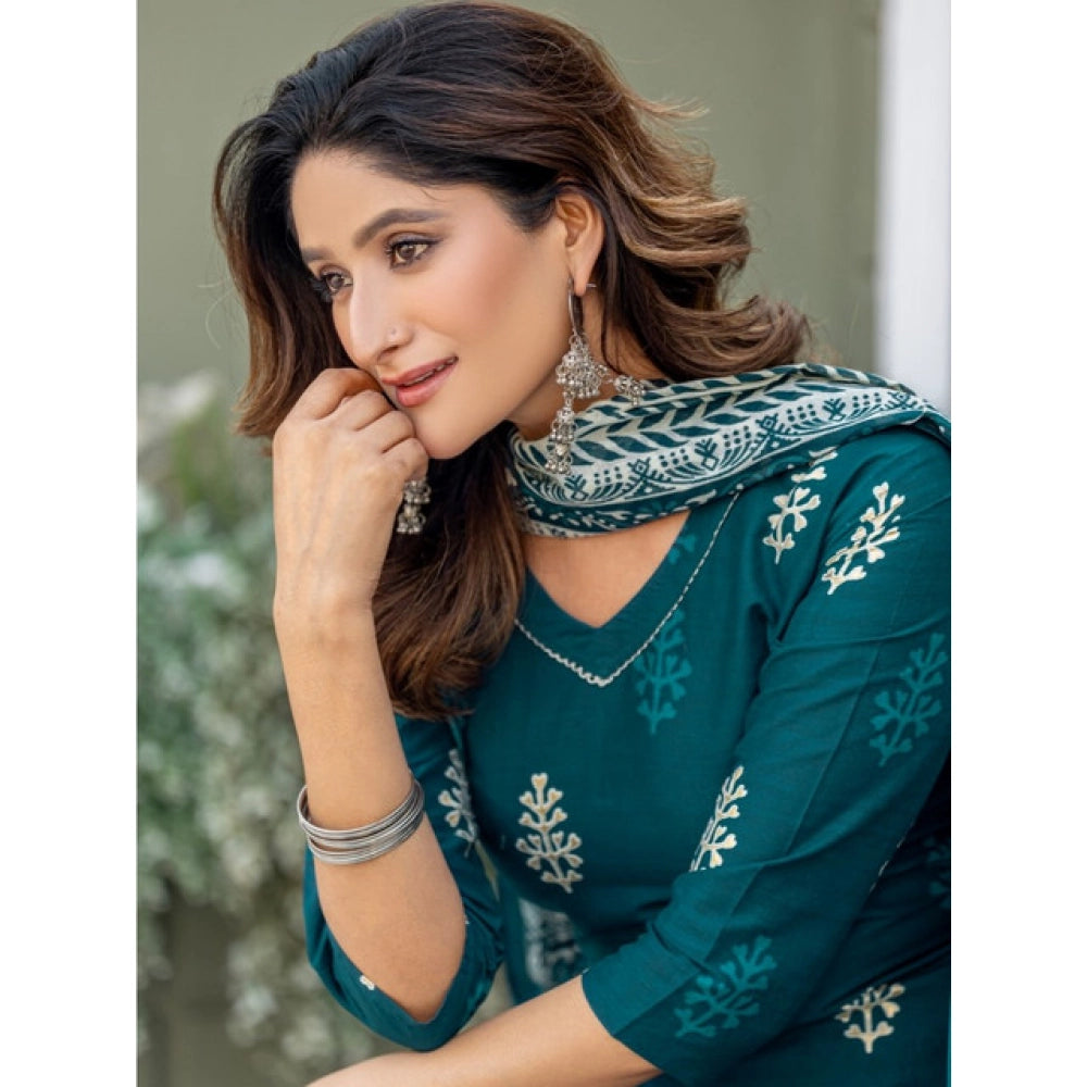 Morpichh cotton blend kurti pant dupatta set for women — full look
